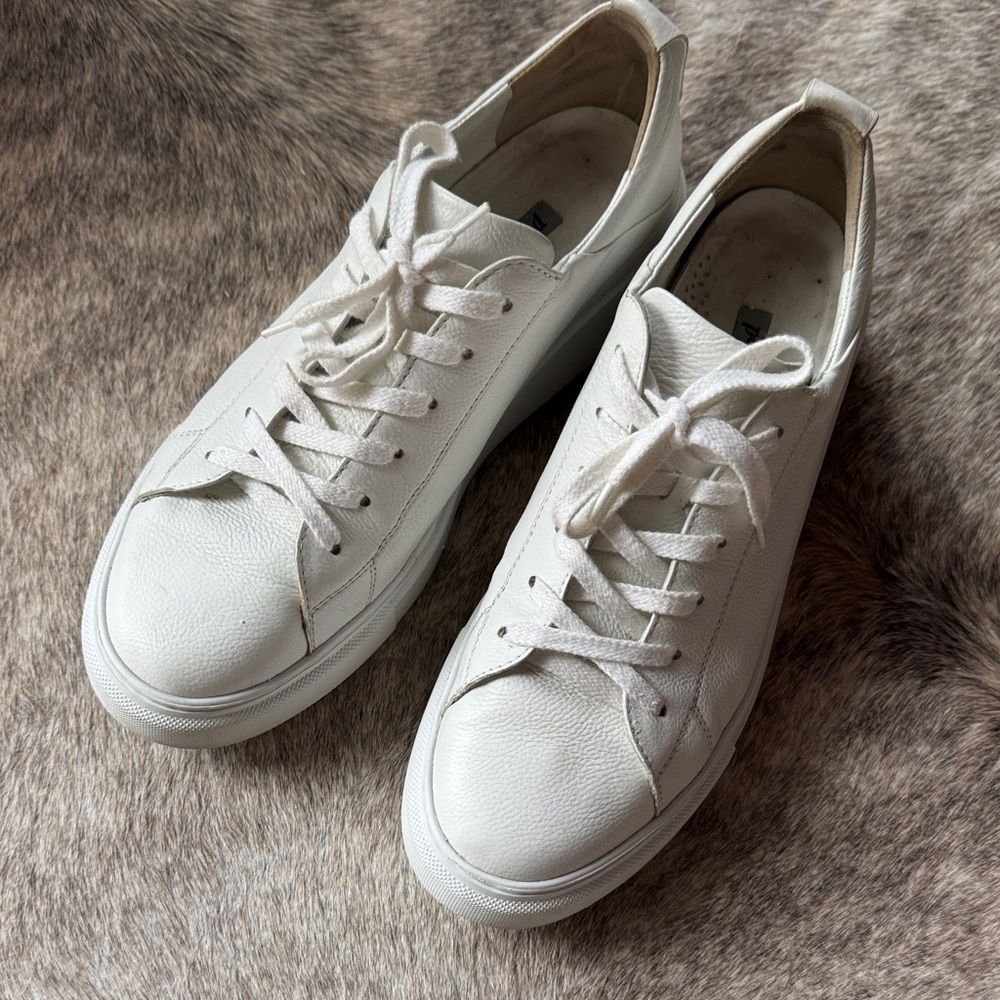 Paul Green White Leather Sneakers